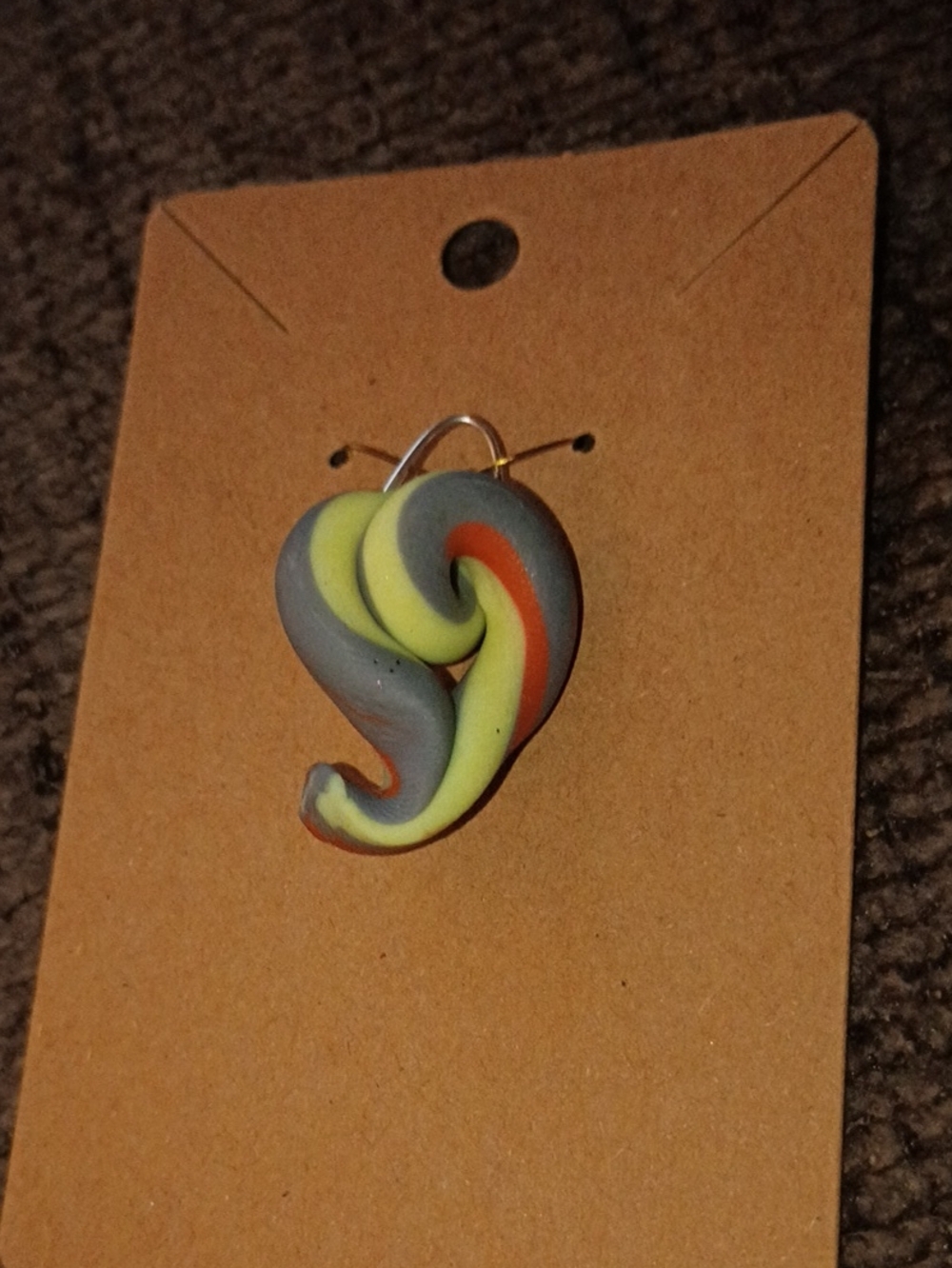 Handmade Multicolor Swirl Heart Pendant Necklace